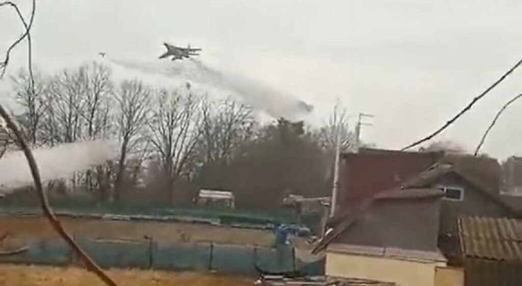 aereo ucraino in attacco